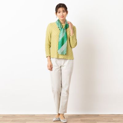 ドット柄シルクストール（12162501） | LOBJIE (Women