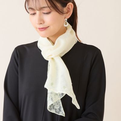 レース重ね刺繍入りストール（12162601） | LOBJIE (Women