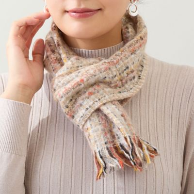 フランス製・洗える】カラーミックスマフラー（12166501