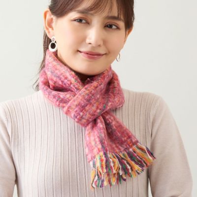 フランス製・洗える】カラーミックスマフラー（12166501