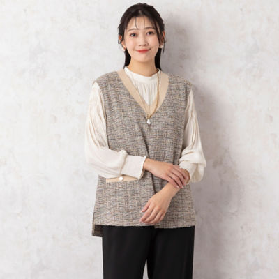 ファンシーツイード ニット ベスト UNITED ARROWS（ユナイテッドアローズ）の「ファンシーツイード