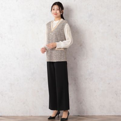 ファンシーツイード ニット ベスト ファンシーツイード ニット ベスト （ニット・セーター）｜UNITED