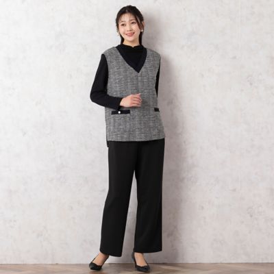 ファンシーツイード ニット ベスト ファンシーツイードニットベスト（21001401） | MISSEL