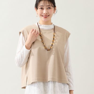 ＜MISSEL＞【洗える・前後２ＷＡＹ・セットアップ可・Ｌ～４Ｌサイズ】ハニカムデニムベスト（２１００２６０６）