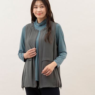 ＜MISSEL＞ギャザーノーカラーベスト（２１００５３４３）