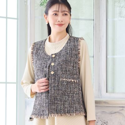ツイードベスト（21005506） | MISSEL/ミゼール | 三越伊勢丹