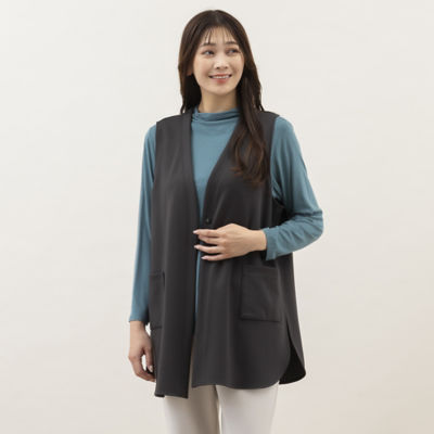 ＜MISSEL＞ポケットつきＶネックベスト（２１００６３０１）