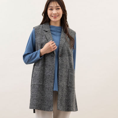 ＜MISSEL＞テーラードロングベスト（２１００６３３３）