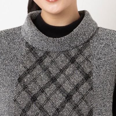 起毛ニットジャカード チュニックベスト（21006408） | MISSEL