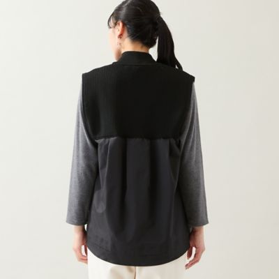 ケーブルニット×タフタベスト（21006501） | MISSEL/ミゼール