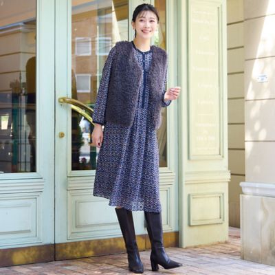 FILA♡【美品❣️】ふわふわフェイクファーのフーディベストL 楽天