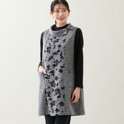 3L／4Lサイズあり】ニットジャカードジャンパースカート