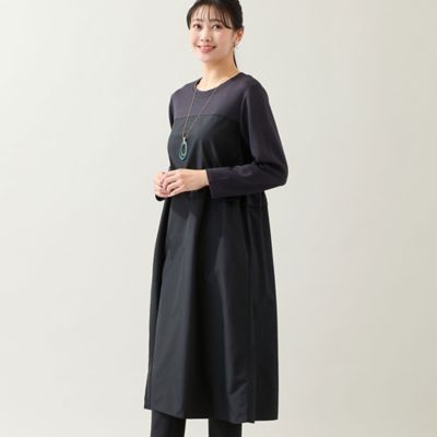 洗える・体型カバー・L～4Lサイズ】ドッキングワンピース