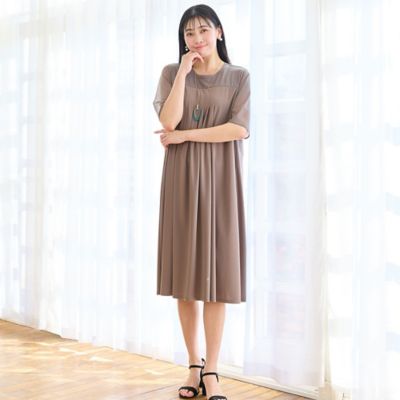 シアー袖ワンピース♡大きいサイズ4L 洗える・体型カバー・L～4Lサイズ】シアースリーブワンピース