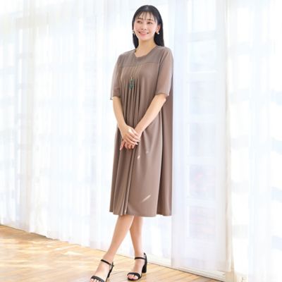 シアー袖ワンピース♡大きいサイズ4L 洗える・体型カバー・L～4Lサイズ】シアースリーブワンピース