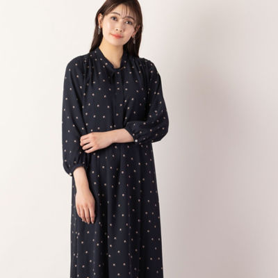 ＜MISSEL＞スクエア柄ボウタイワンピース（２１０１５３２２）