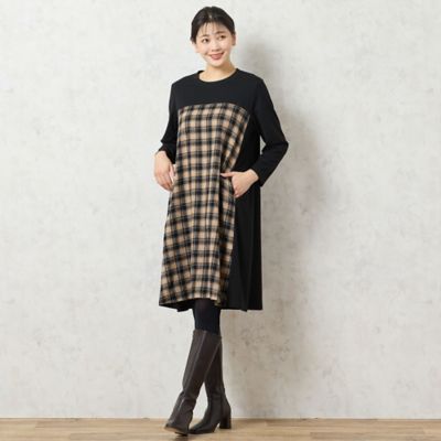 WEB限定カラーあり・3L／4Lサイズあり】チェック柄A