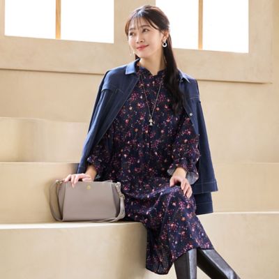 2L〜”刺繍 ミントグリーン ティアード ワンピース 大きいサイズレディース 洗える・3Lサイズあり】花柄ティアードワンピース（21015602
