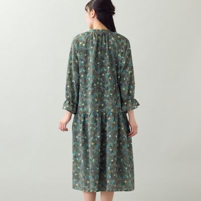 洗える・3Lサイズあり】花柄ティアードワンピース（21015602