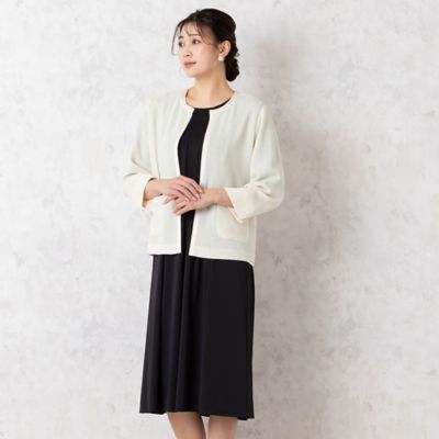 カラミ　ノーカラージャケット〔セットアップ対応〕（２１０３２４０５）
