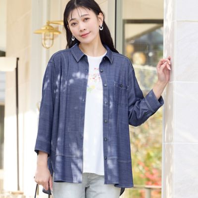 楽天市場】デニム シャツ ストレッチの通販 