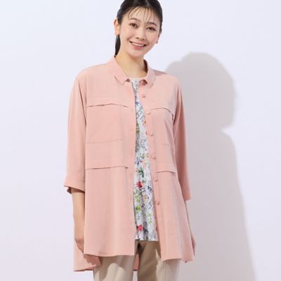 【洗える・接触冷感】Ｓｏａｌｏｎ　胸ポケット　フレアシャツ（２１０３２５０５）