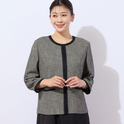 カラミ　ノーカラージャケット（２１０３２５０７）