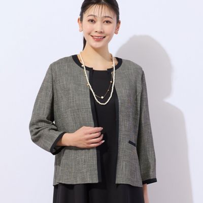 カラミ　ノーカラージャケット（２１０３２５０７）