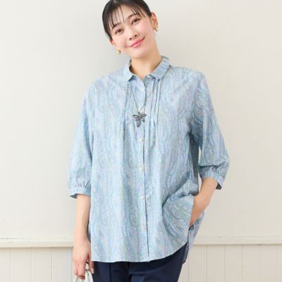リバティプリント・洗える・L～4Lサイズ】ペイズリー柄コットン