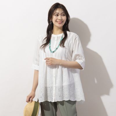 スカラップ刺繍ブラウス（21033378） | MISSEL/ミゼール