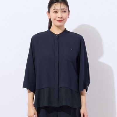 【洗える・セットアップ可能】シフォンドッキングブラウス（２１０３３５０９）