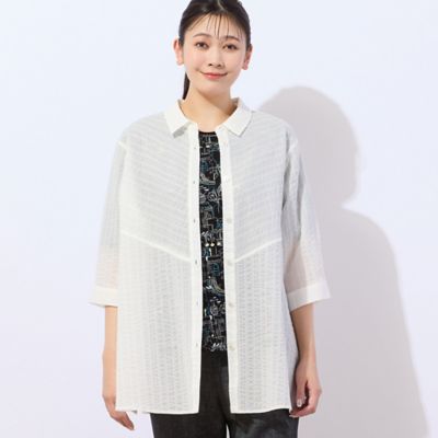 【毎年人気・洗える・綿１００％】ミラクルウェーブ　チュニックシャツ（２１０３３５１１）