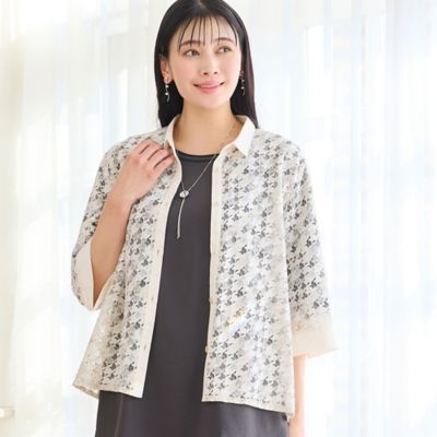 洗える・L～4Lサイズ】レースブラウス（21033611