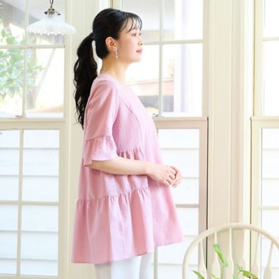 洗える・M～3Lサイズ】ティアードチュニック（21033671