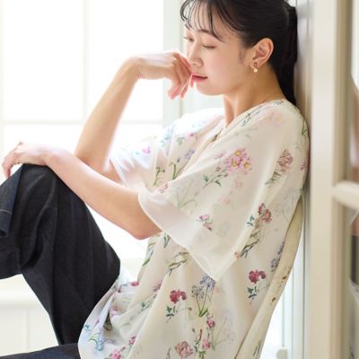 洗える】ボタニカルフラワーブラウス（21033677） | MISSEL