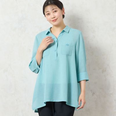 洗える】ライトバックサテンアムンゼン プリーツ ブラウス