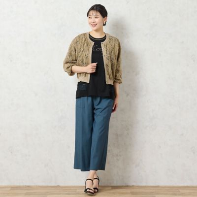【洗える・限定カラーあり】テープ刺繍シアーカーディガン（２１０３４５１３）