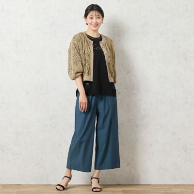【洗える・限定カラーあり】テープ刺繍シアーカーディガン（２１０３４５１３）