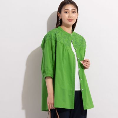 ＜MISSEL＞綿ローンペイズリー刺繍ブラウス（２１０３５３０１）