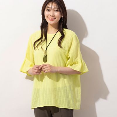 ＜MISSEL＞袖フレア・シアーブラウス（２１０３５３０２）