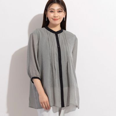 ＜MISSEL＞サッカーギンガムチェックブラウス（２１０３５３０３）