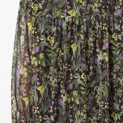 ボタニカル柄　ソフトチュールロングシャツ（２１０３５４１２）