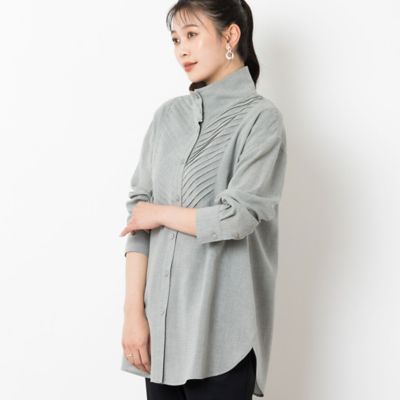 ピンタック入りハイネックシャツ（２１０３５４１３）