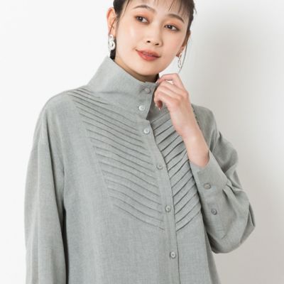 ピンタック入りハイネックシャツ（２１０３５４１３）