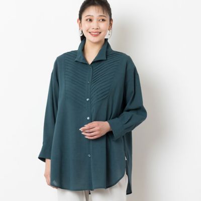 ピンタック入りハイネックシャツ（２１０３５４１３）