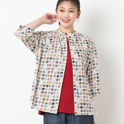 マグカップ柄 綿ローンシャツ（21035451A） | ファッション 