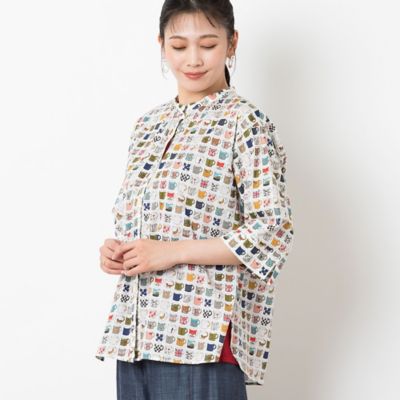 マグカップ柄 綿ローンシャツ（21035451A） | ファッション 
