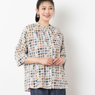 マグカップ柄 綿ローンシャツ（21035451A） | ファッション 