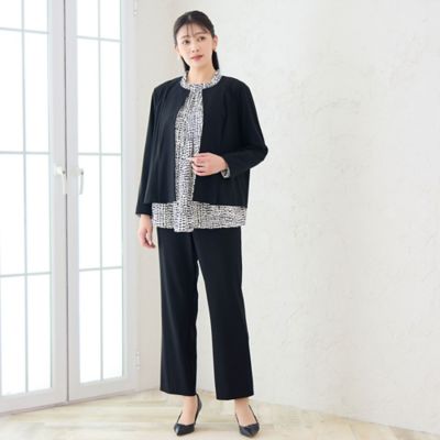 洗える・セットアップ可能・3L／4Lサイズあり】漆黒ノーカラー