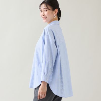 洗える】カラーストライプシャツ（21035517） | MISSEL